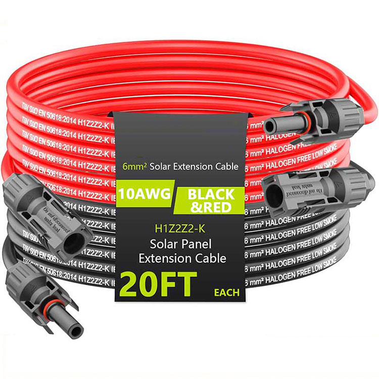 Igwe ndọtị anyanwụ 20FT 10AWG (6mm2) waya ndọtị anyanwụ